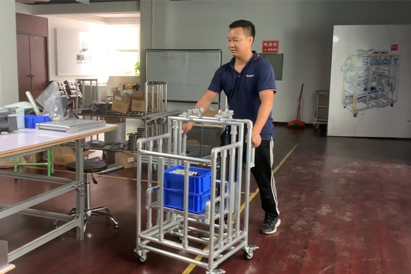 【精益LCIA328】弹簧升降物料车