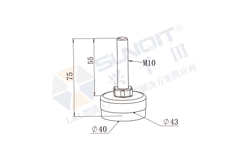 金属防滑脚杯下座,精益管配件