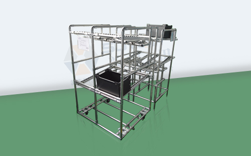 自动上料回箱物料架,<a href='/zhinengyingyuan.html' class='keys' title='点击查看关于低成本自动化的相关信息' target='_blank'>低成本自动化</a>