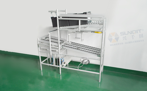 容器自动回收旋转机构,低成本自动化案例