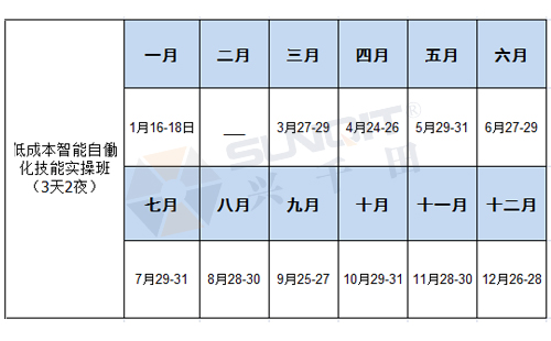 2019年最新LCIA低成本自动化课程时间表 2019年最新LCIA低成本自动化课程时间表