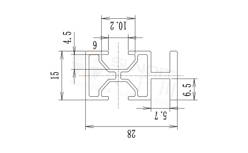 托盘扩展型材尺寸图 托盘扩展型材尺寸图