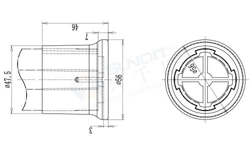 43脚套尺寸图 43脚套尺寸图