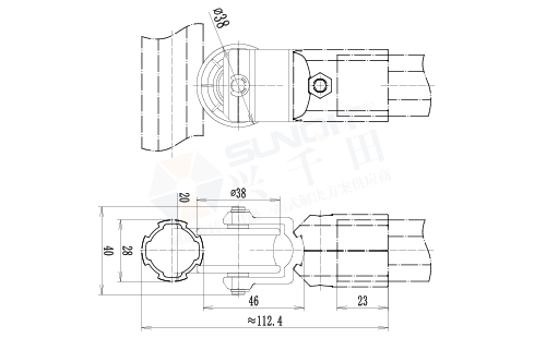 凹槽支撑滚轮尺寸图