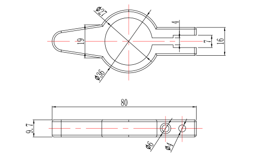 小线束分割件尺寸图