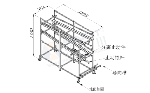 AGV周转车+物料架(单侧型)图纸 AGV周转车+物料架(单侧型)图纸