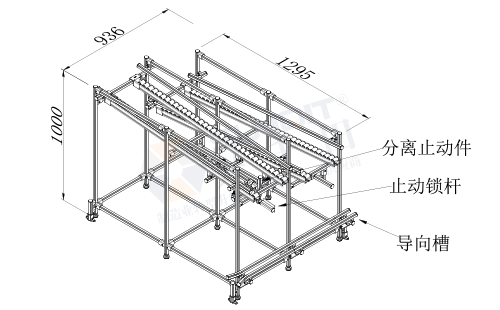AGV物料架A尺寸图 AGV物料架A尺寸图