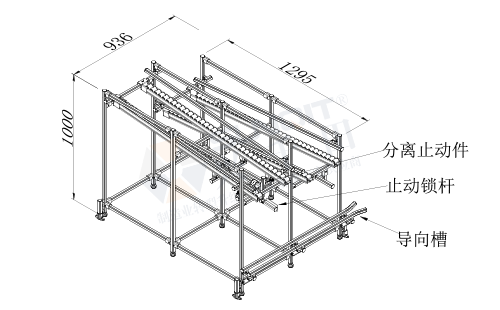 AGV物料架B尺寸图 AGV物料架B尺寸图