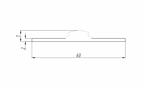 挡边铝材B尺寸图