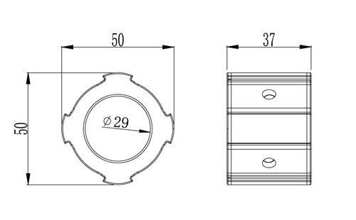 加厚直线转动滑套组件尺寸图