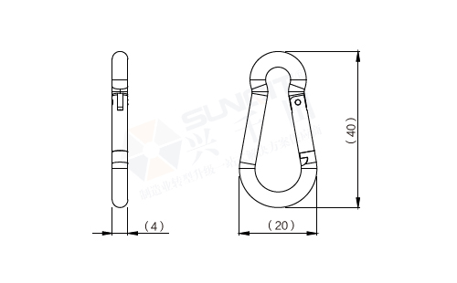 电批滑轮挂钩尺寸图