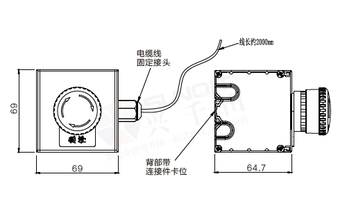 设备按钮盒组件(单位)尺寸图