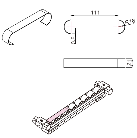 40流利条减速片