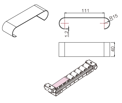 60流利条减速片